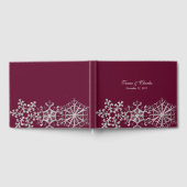 Bourgogne avec Snowflakes Mariage Livre d'or (Complet)