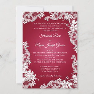 Bourgogne Baroque Lacy Floral Kaart