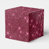 Bourgogne & Black Shimmer Monogram - Jouw naam toe Bedankdoosjes (Achterkant)