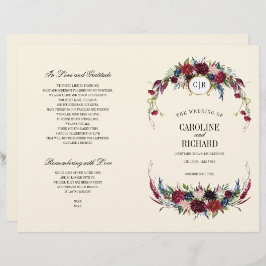 Bourgogne | Blauw | Programma voor de uitwisseling (Voorkant / Achterkant)