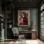 Bourgogne bloeit Victoriaans gotische romantische  Tissuepapier