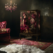 Bourgogne bloeit Victoriaans gotische romantische  Tissuepapier