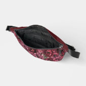 Bourgogne Bloem Elegantie met Gouden Accent Heuptasje (Open)
