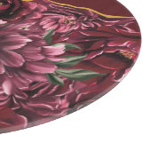 Bourgogne Bloem Elegantie met Gouden Accent Snijplank (Hoek)