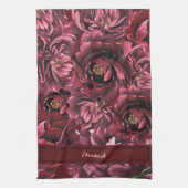 Bourgogne Bloem Elegantie Theedoek (Verticaal)