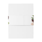 Bourgogne Bloemen en Groen Bruiloft Uitnodiging Uitnodigingen Wikkel (Achterkant Voorbeeld)