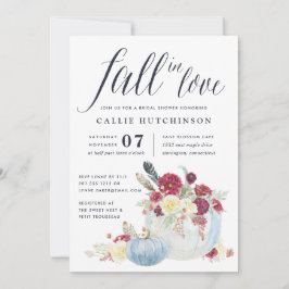 Bourgogne Bloemen & Herfst Pompoen Vrijgezellenfee Kaart