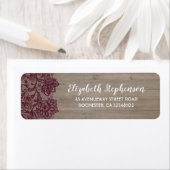 Bourgogne Bloemen Kant Rustiek Etiket (Insitu)