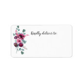 Bourgogne bloemen leveren zo vriendelijk adreslabe etiket (Voorkant)