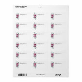 Bourgogne bloemen leveren zo vriendelijk adreslabe etiket (Full Sheet)