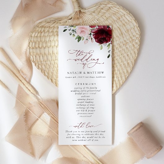 Bourgogne bloemen, roze bloemen, weddenschapsprogr programma