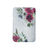 Bourgogne Bloemen Splash op Grijs Badmat (Voorkant Verticaal)