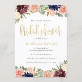 Bourgogne Bloemen Vrijgezellenfeest Kaart