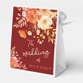 Bourgogne Bloemen Wedding Favoriet Box Bedankdoosjes