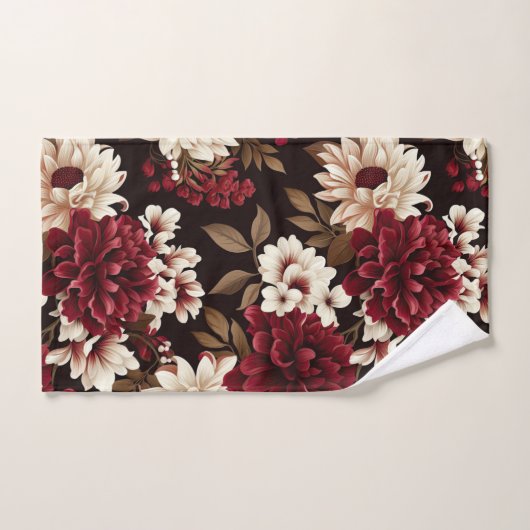 Bourgogne Bloom Bloemen Bad Handdoek (Handdoek)