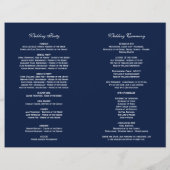 Bourgogne Blush Bloemen Lijst Donkerblauw Programm (Achterkant)