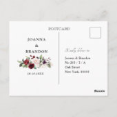 Bourgogne Blush Floral Botanische Geometrische RSV Briefkaart (Achterkant)