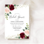 Bourgogne Blush Floral Bridal Show Invitation<br><div class="desc">Burgundy Blush Floral Bridal Shower Invitation Nous avons aussi beaucoup d'autres Invitation et collections.</div>