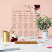 Bourgogne Blush Floral Mariage Seating Await (Mariage)