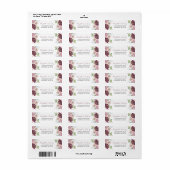 Bourgogne Blush Floral Wedding Retouradres Etiket (Full Sheet)