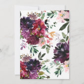 Bourgogne Blush Girl Confirmation Invitation (Dos)