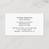 Bourgogne Blush rose Floral Carte de visite modern (Dos)