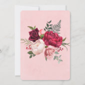 Bourgogne Blush rose Wedding shower Invitations (Dos)