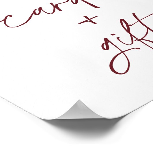 Bourgogne Blush Roze Bloemen Kaarten en Geschenken Poster (Hoek)