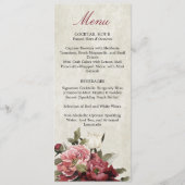 Bourgogne Boeket Receptie Menu Kaart (Voorkant)