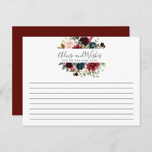 Bourgogne-boeket | Vrijgezellenfeest | Advies/wens Briefkaart (Voorkant / Achterkant)