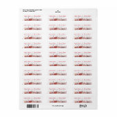 Bourgogne Boho Roos Bloemen Pampas Grass Wedding Etiket (Full Sheet)