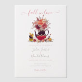 Bourgogne Boho Roos Pampas Lemon Tea Wedding Vellum Uitnodigingen (Voorkant)