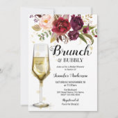 Bourgogne Brunch & Bubbly Invitation de douche nup (Devant)