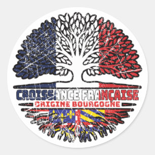 Bourgogne Burgundian - Franse boomgaard Ronde Sticker