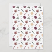 Bourgogne & Champagne Boho Rustique Faire-part de  (Dos)