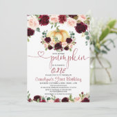 Bourgogne Citrouille d'automne Invitation d'annive (Debout devant)