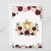 Bourgogne Citrouille d'automne Invitation d'annive (Dos)