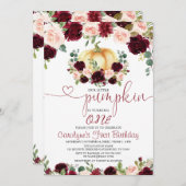 Bourgogne Citrouille d'automne Invitation d'annive (Devant / Derrière)