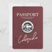Bourgogne Colorado Passport Save The Date (Voorkant)