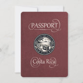 Bourgogne Costa Rica Paspoort Save The Date (Voorkant)