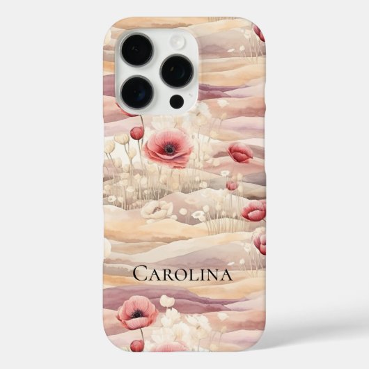Bourgogne Cream Floral Spring Meadow Case-Mate iPhone Case (Achterkant)