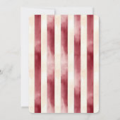 Bourgogne Cream Stripes Verjaardag Kaart (Achterkant)