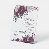 Bourgogne Cream Vrijgezellenfeest Game Advies Wens Reclamebord Met Voetstuk (Voorkant)