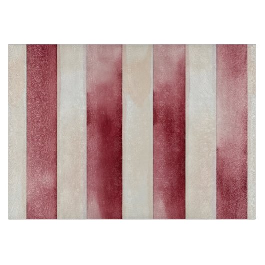 Bourgogne Crème Stripes Snijplank (Voorkant)