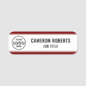 Bourgogne Custom Company Logo Medewerker Naamplaatje (Voorkant)