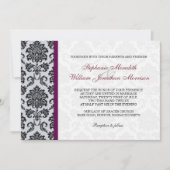 Bourgogne Damask Monogram Invitation (Devant)