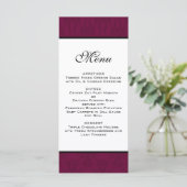 Bourgogne Damask Wedding Menu (Staand voorkant)