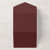 Bourgogne Deep Red Custom Branded All In One Uitnodiging (Buitenkant)