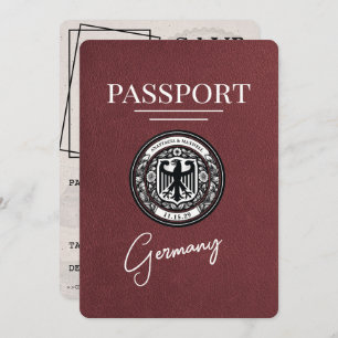 Bourgogne Duitsland paspoort Bewaar de datum Save The Date