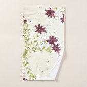 Bourgogne Elegance Bloemen Handdoek Set (Handdoek)